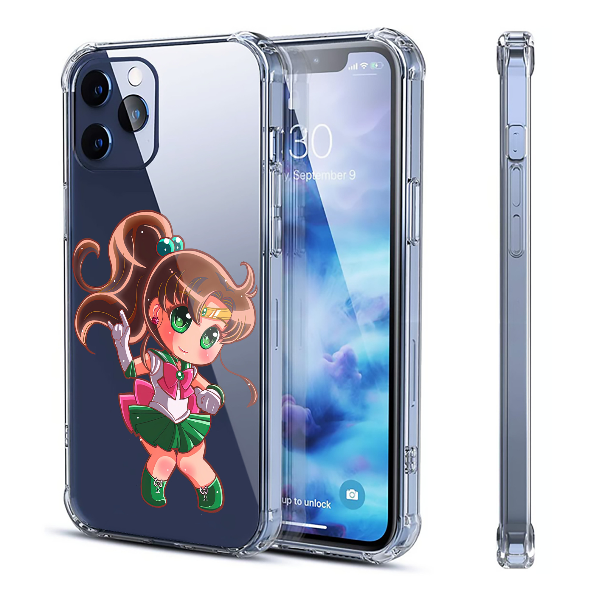 （画像用） 美少女戦士セーラームーン 木野 まこと きの まこと Sailor Moon Kino Makoto （セーラージュピター；Sailor Jupiter） 【iPhone 12シリーズ対応】透明スマホケース（クリアソフトケース）